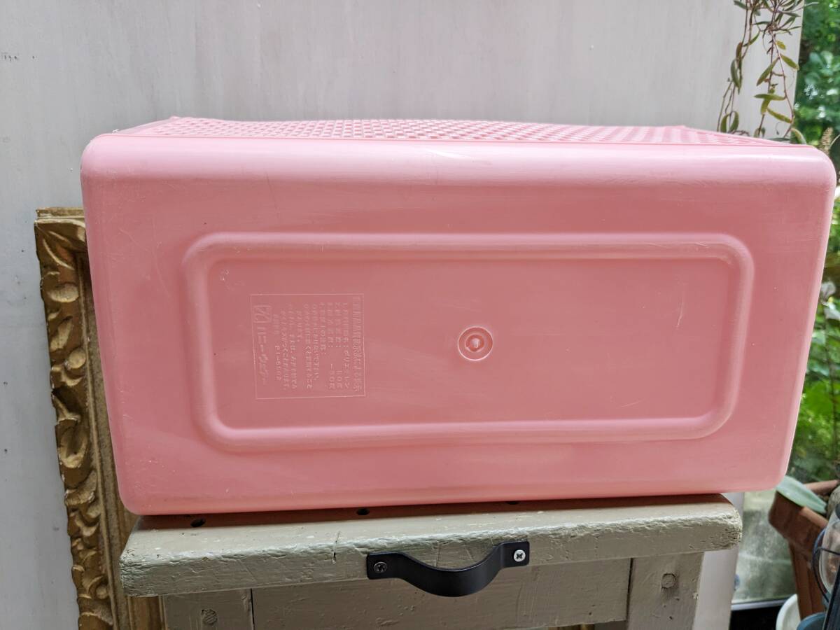 昭和レトロ カゴバッグ バスケット 80年代レトロ モダン ピンク 昭和レトロ カゴバッグ バスケット 80年代レトロ モダン ピンク