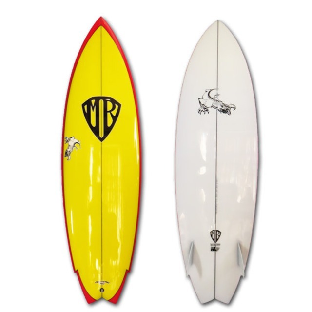 MRサーフボード/1980 RETRO PROモデル/TWIN ON FIN/5'10(177cm)Yel