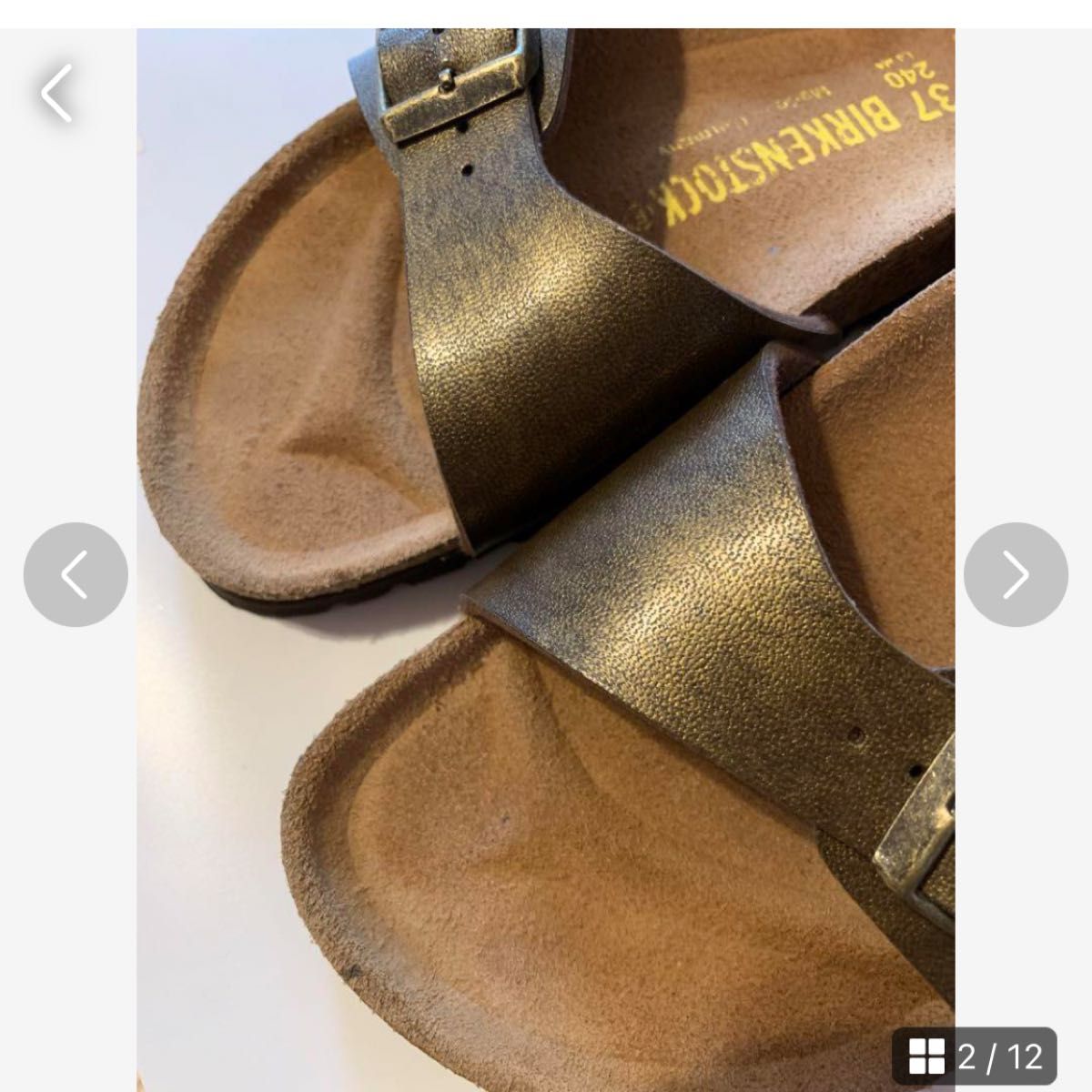 ビルケンシュトック ゴールド サンダル 37 BIRKENSTOCK ビルケン ビルケンシュトック マドリッド サンダル