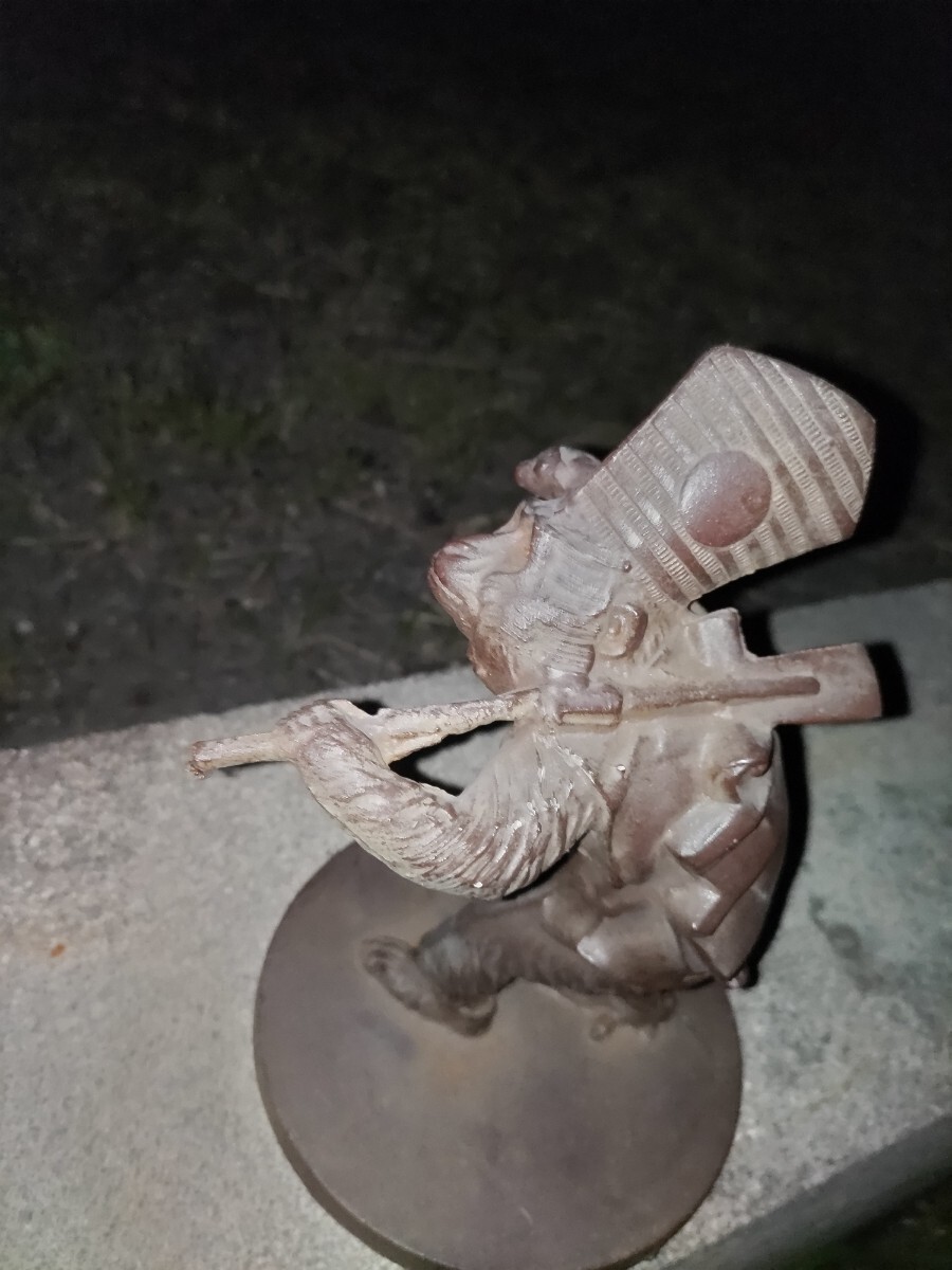 高村光雲 三番叟 鉄製 猿に烏帽子 置物 サル 細密細工彫刻 飾物 高村光雲 三番叟 鉄製 猿に烏帽子 置物 サル 細密細工彫刻 飾物