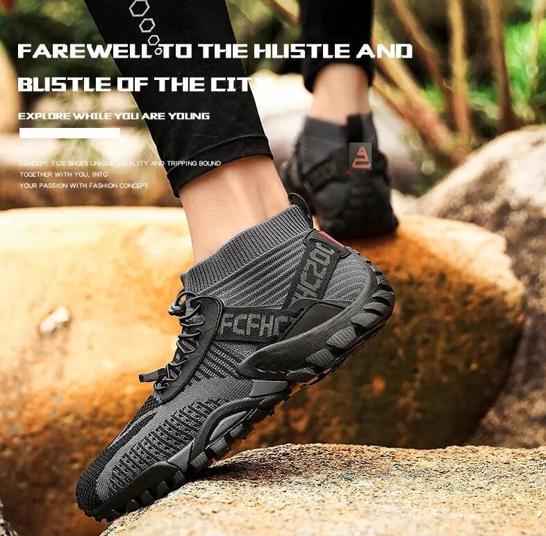  trekking climbing mountain climbing shoes shoes sneakers men's shoes mountain boots . slide 24.5cm~27.5cm black new goods 