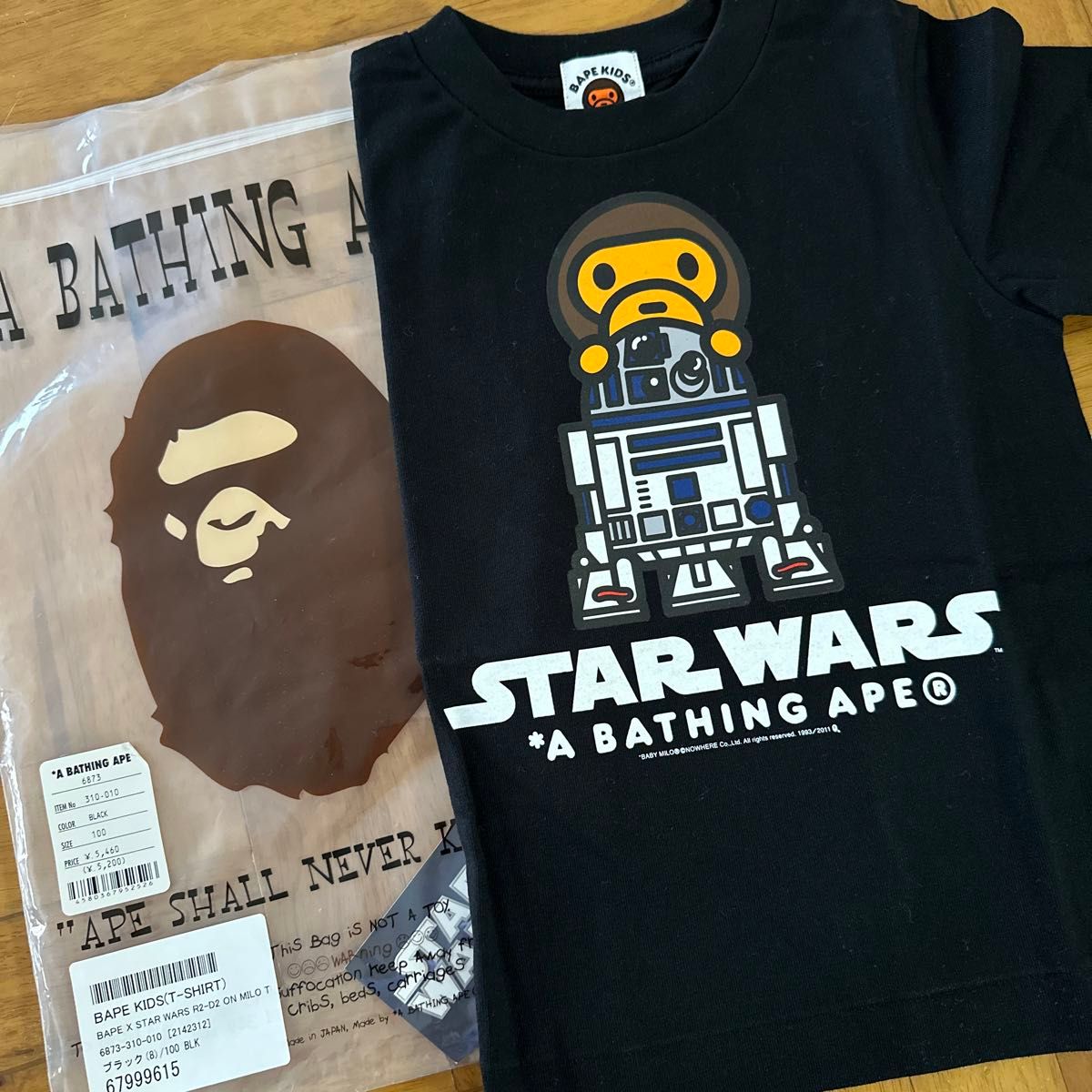 BAPE KIDS スター・ウォーズ Tシャツ 100 A BATHING APE Tシャツ 100センチ BAPE KIDS STAR WARS コラボ