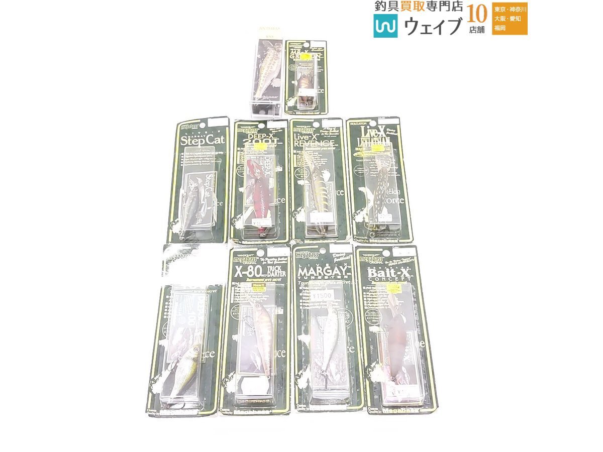 売れ筋がひ贈り物! マーゲイ ライブX 2003 メガバス タングステン 未使用品 計10点セット 等 トリックダーター X-80 2003 6.8g・メガバス メガバス