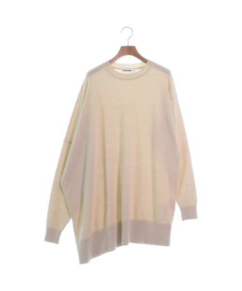 ジル・サンダー アイボリーセーター、ロゴパッチ付き ジルサンダー JIL SANDER セーター