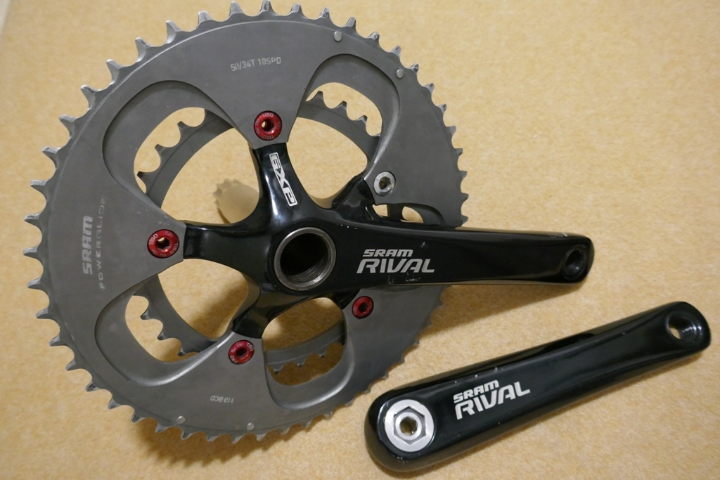 スラム クランクセット SRAM RIVAL 2×10s 165㎜ チェーンリング スラム クランクセット SRAM RIVAL 2×10s 165㎜ チェーンリング