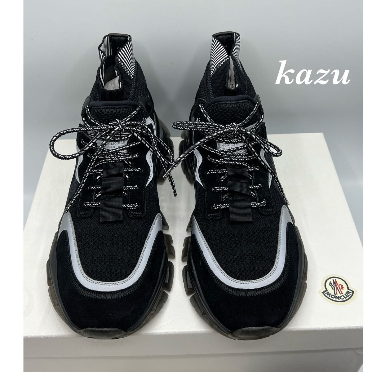 【大人気!】MONCLER☆SILENCIOスニーカースタイリッシュ 新品 MONCLER モンクレール スニーカー LEAVE NO HIGH 42 メンズ