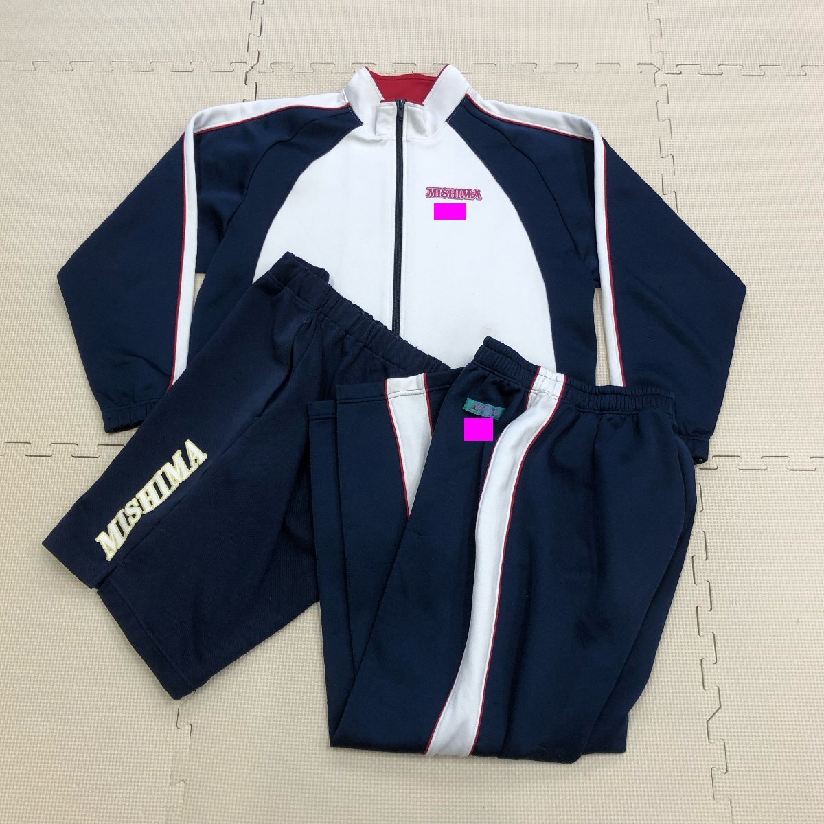 M769/Y(中古)栃木県 那須塩原市立 三島中学校 [体操着 3点] [長袖：M程度] [長ズボン：M程度] [ハーフパンツ：M程度] 男子生徒/ジャージ