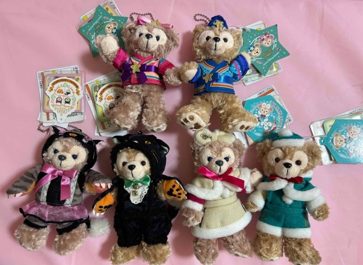 ダッフィー& シェリーメイ ぬいぐるみバッジ 6体セット 七夕 ダッフィー& シェリーメイ ぬいぐるみバッジ 6体セット 七夕