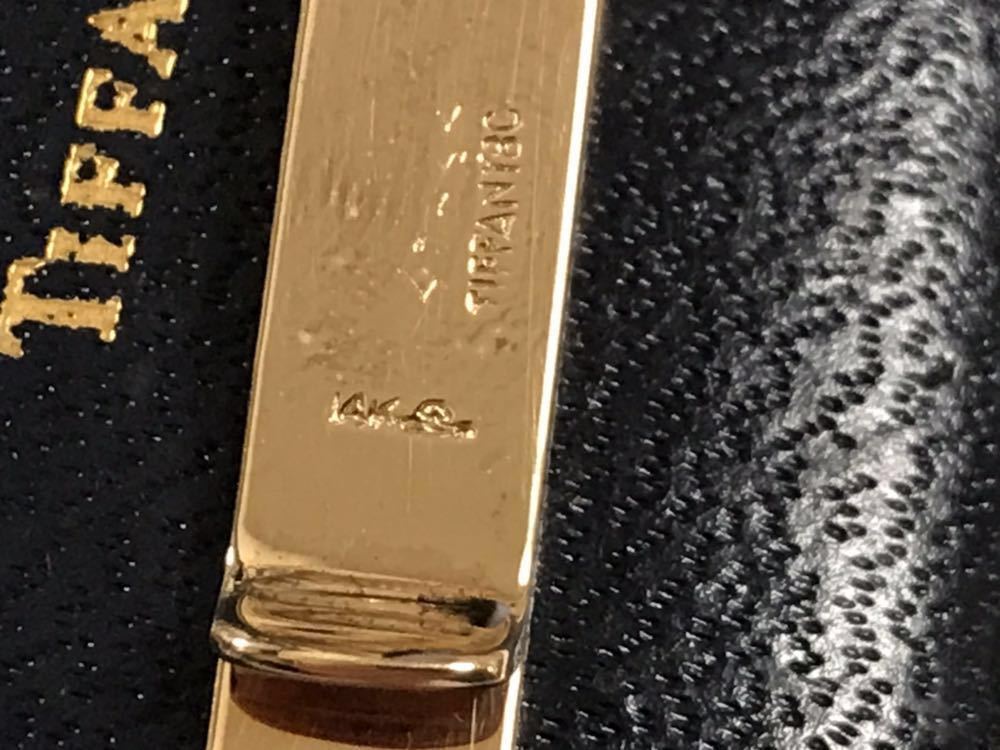 ティファニー 14K 金 ネクタイピン タイピン タイバー 箱付き ティファニー 14K 金 ネクタイピン タイピン タイバー 箱付き