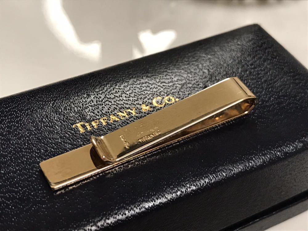 ティファニー 14K 金 ネクタイピン タイピン タイバー 箱付き