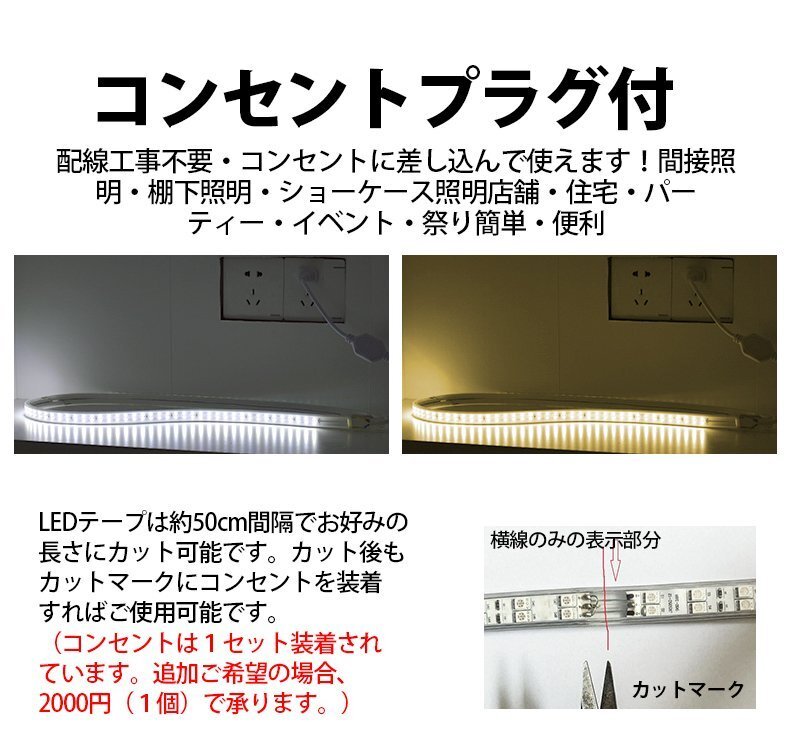 最先端320°発光ネオンled AC100V イルミネーション LEDテープ 最先端320°発光ネオンled AC100V イルミネーション LEDテープ