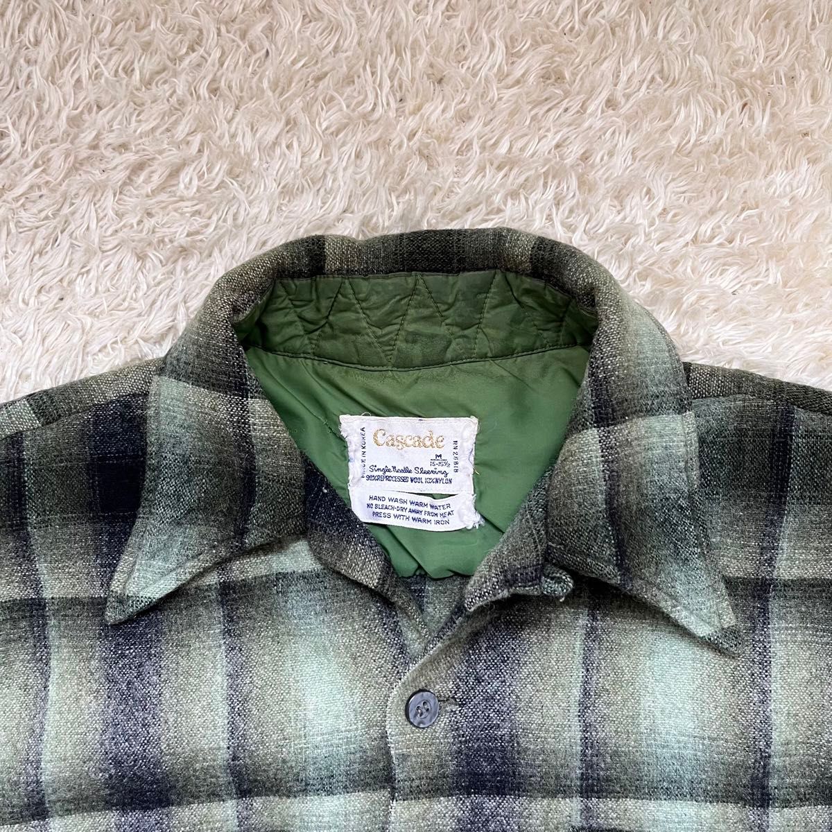 cascade オンブレ 60's ウールシャツ ビンテージ オンブレ 60s cascade オンブレ 60's ウールシャツ ビンテージ オンブレ 60s