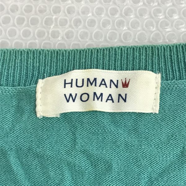  Human Woman /human woman* хлопок / длинный рукав кардиган [ женский S/ изумруд зеленый ]Tops/Shirts/Cardigan*BH808