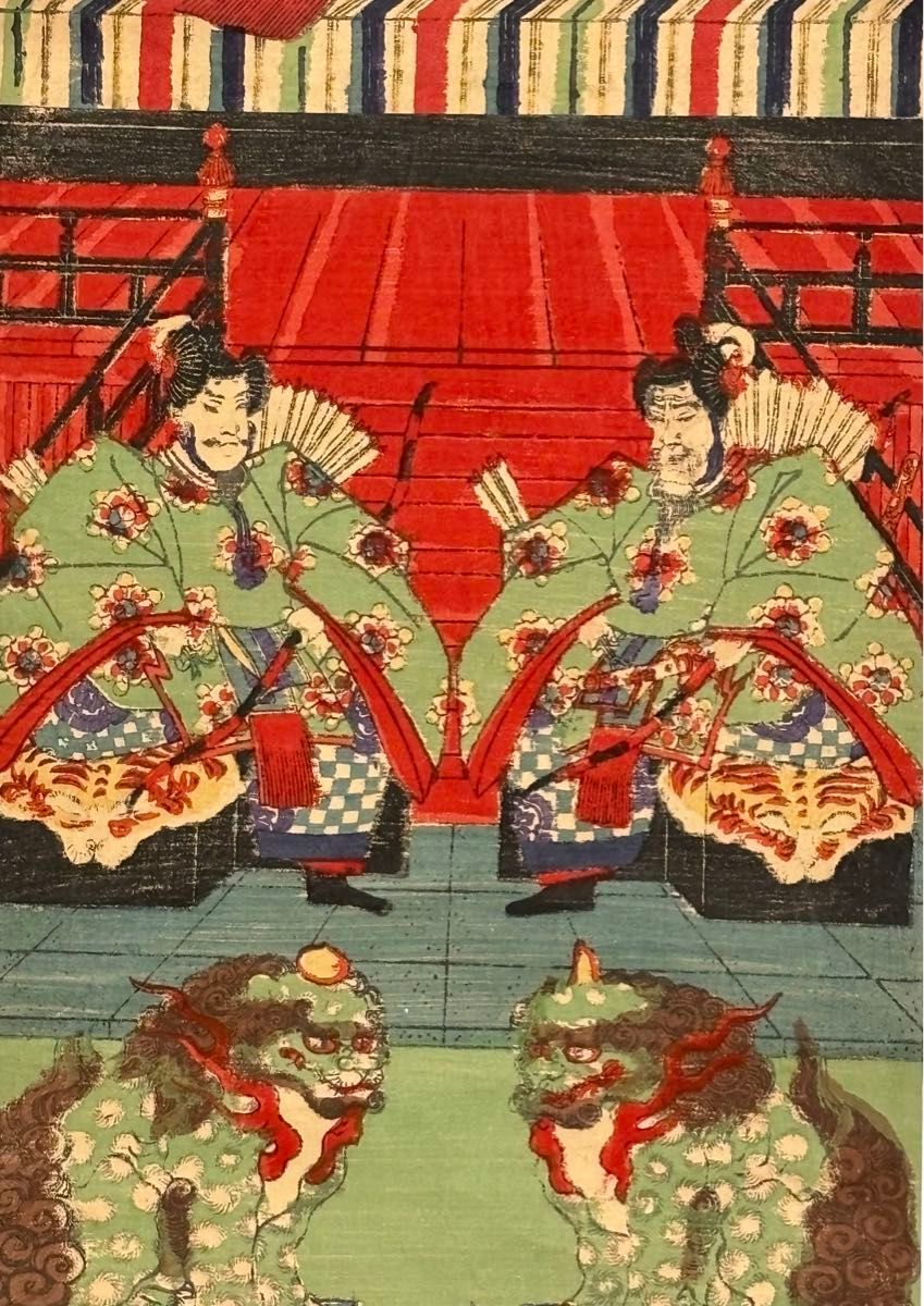 天神図 天満宮 菅原道真」朝香樓芳春画 1枚|浮世絵 木版画 和本 天神図 天満宮 菅原道真」朝香樓芳春画 1枚|浮世絵 木版画 和本