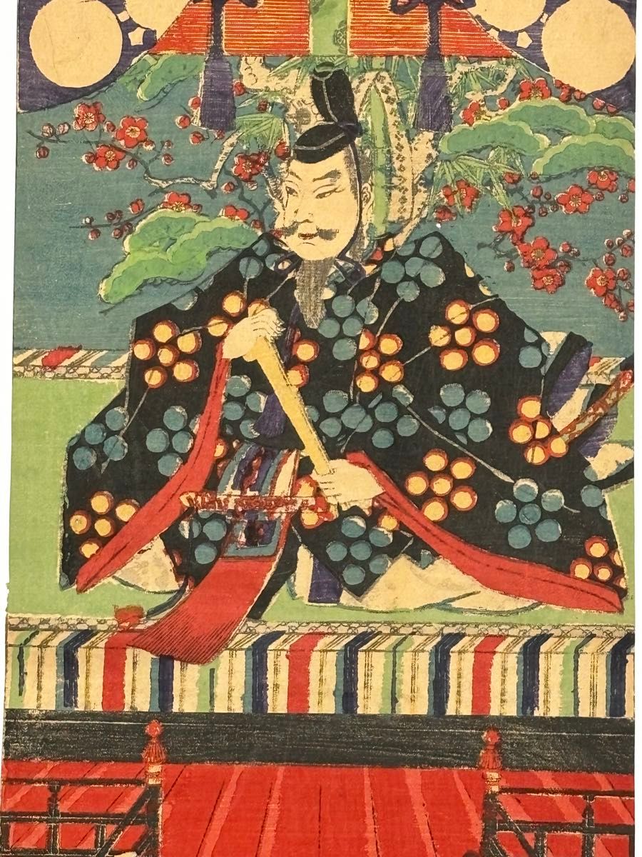 天神図 天満宮 菅原道真」朝香樓芳春画 1枚|浮世絵 木版画 和本 天神図 天満宮 菅原道真」朝香樓芳春画 1枚|浮世絵 木版画 和本