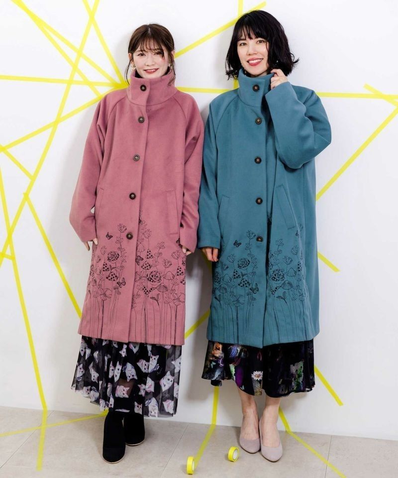 ScoLar スカラー 花 蝶 刺繍 コート 新品 未使用 アウター ScoLar スカラー 花 蝶 刺繍 コート 新品 未使用 アウター