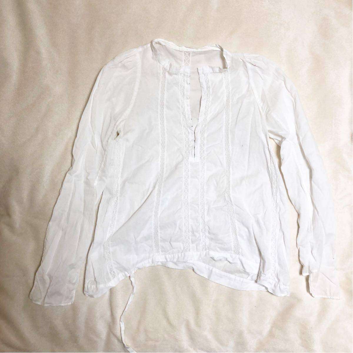 ★TSUMORI CHISATO ツモリチサト レースの白いシャツ 2 津森千里_画像1