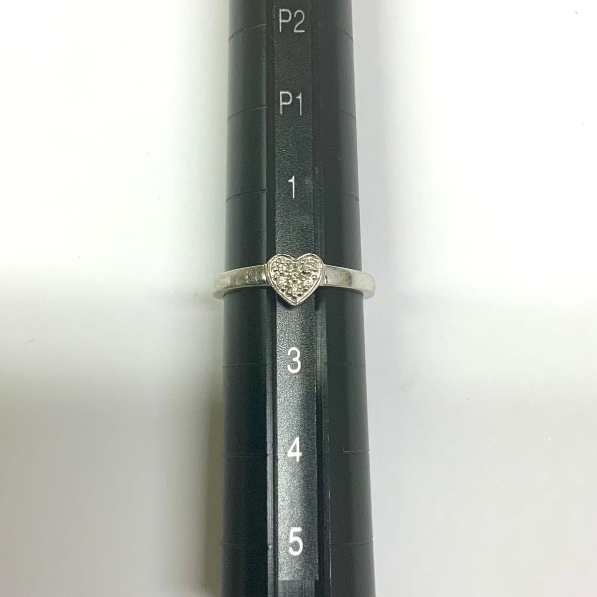 フォリフォリ k10WG ハート ダイヤモンド ピンキーリング 2号 フォリフォリ k10WG ハート ダイヤモンド ピンキーリング 2号