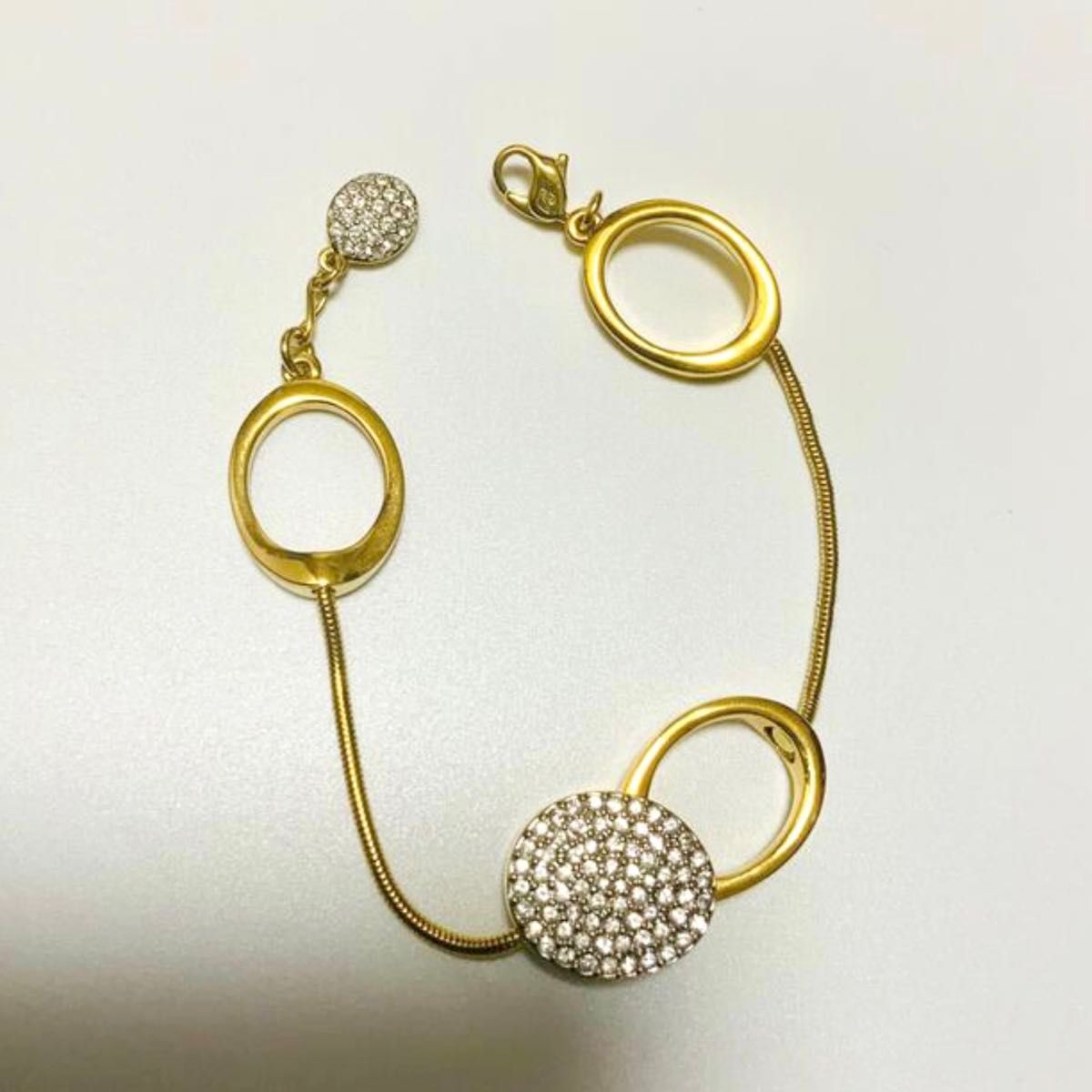 正規品 SWAROVSKI ブレスレット パヴェ イエローゴールド