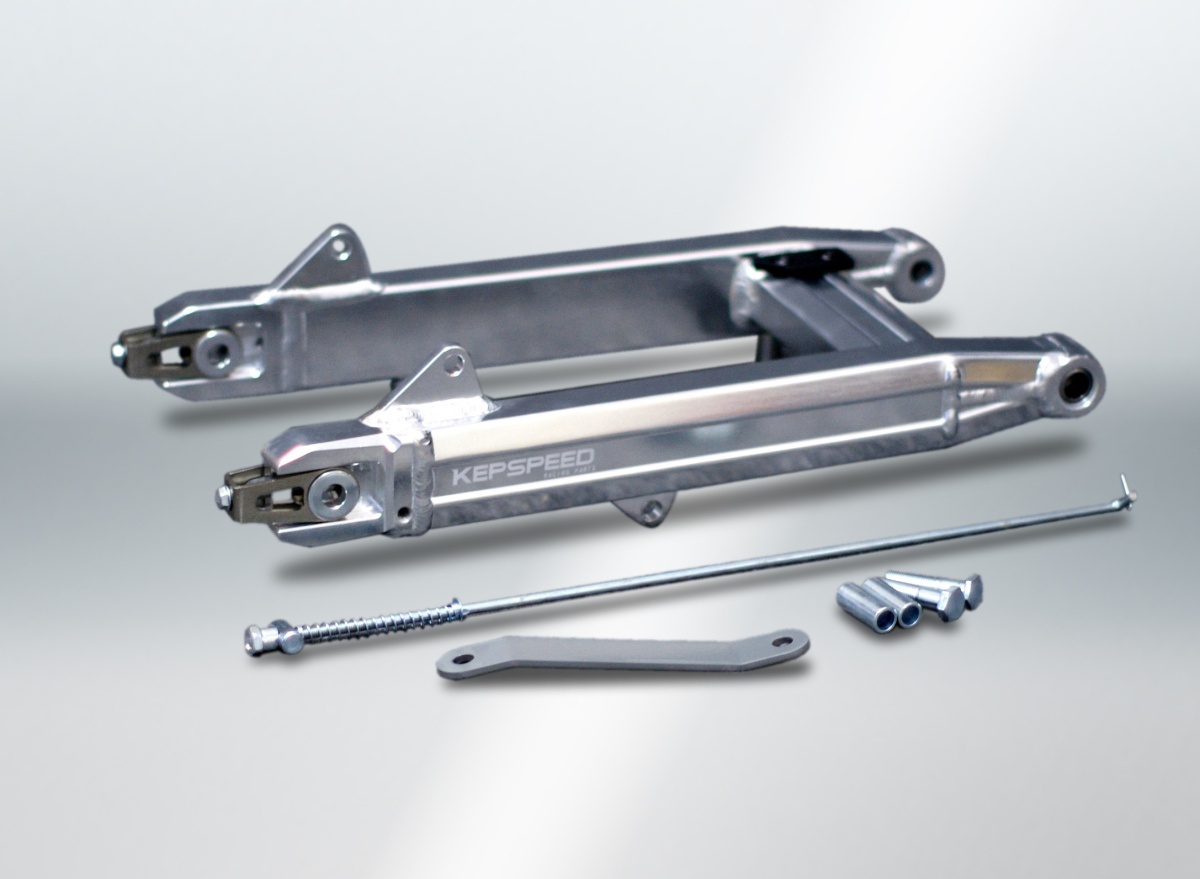 KEPSPEED製 スーパーカブ用 アルミスイングアーム GF +10cm KEPSPEED製 スーパーカブ用 アルミスイングアーム GF +10cm