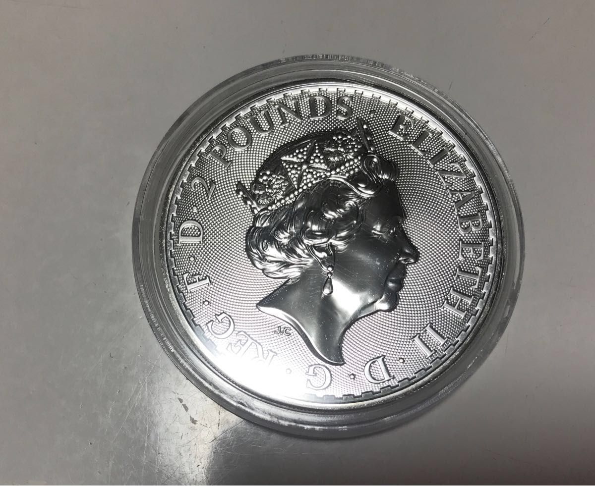 ブリタニア 1オンス銀貨 2022年 エリザベス女王没年  クリアケース付き