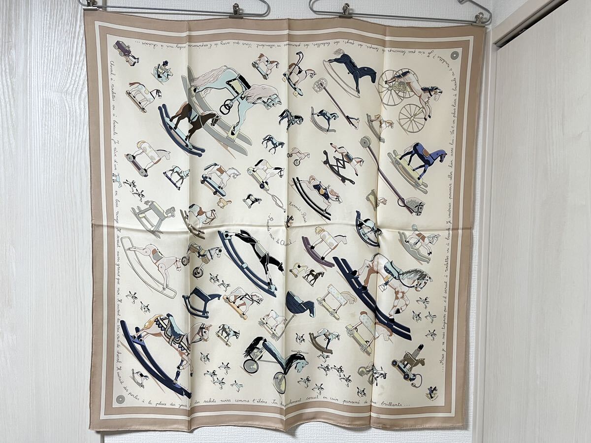 HERMES エルメス カレ90 Raconte moi le cheval お馬の話をして HERMES エルメス カレ90 Raconte moi le cheval お馬の話をして
