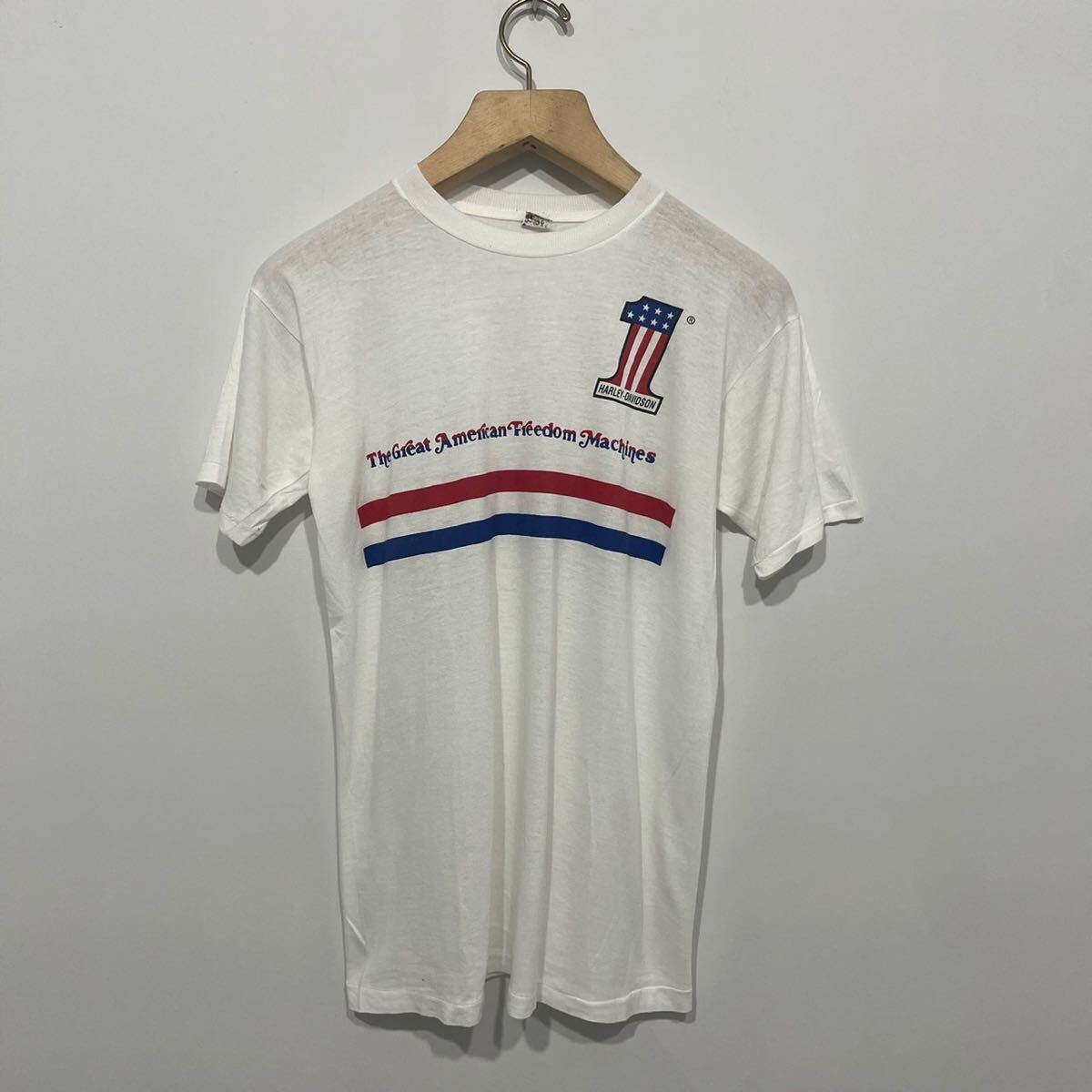 k426 70s 80s ビンテージ Harley Davidson No1 Tシャツ XL k426 70s 80s ビンテージ Harley Davidson No1 Tシャツ XL