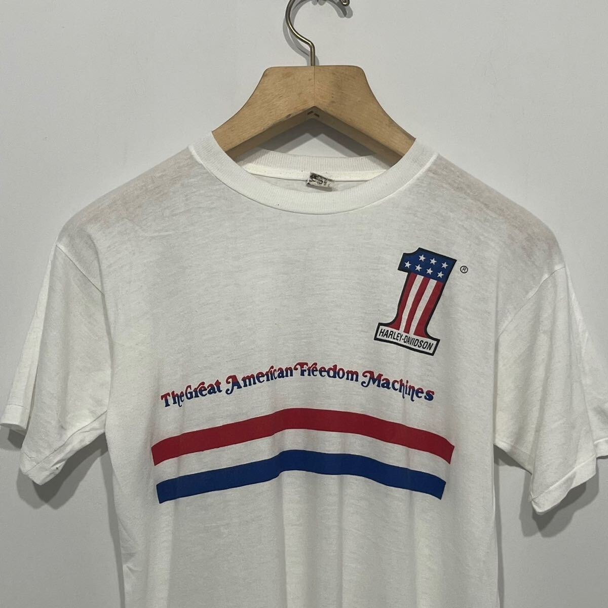 k426 70s 80s ビンテージ Harley Davidson No1 Tシャツ XL k426 70s 80s ビンテージ Harley Davidson No1 Tシャツ XL