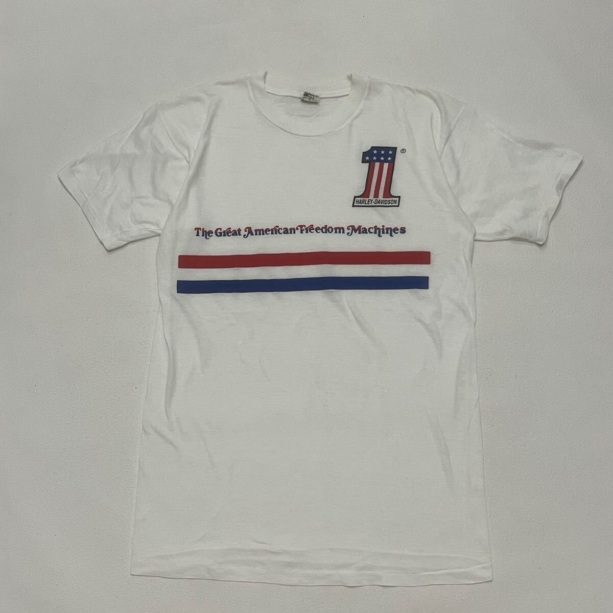 k426 70s 80s ビンテージ Harley Davidson No1 Tシャツ XL k426 70s 80s ビンテージ Harley Davidson No1 Tシャツ XL