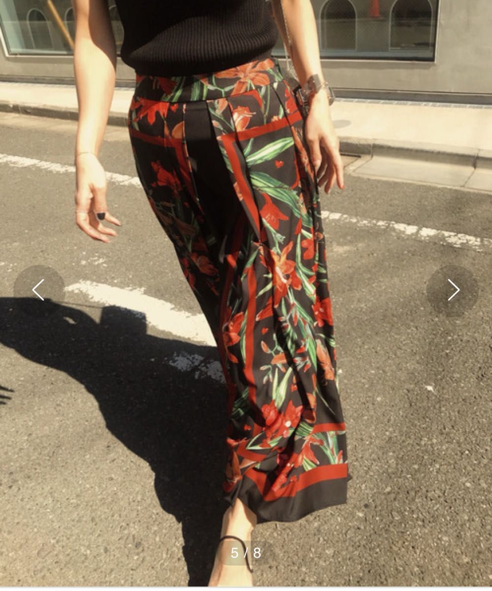 アメリヴィンテージ AMERI SCARF FLARE SKIRT 花柄ロング アメリヴィンテージ AMERI SCARF FLARE SKIRT 花柄ロング