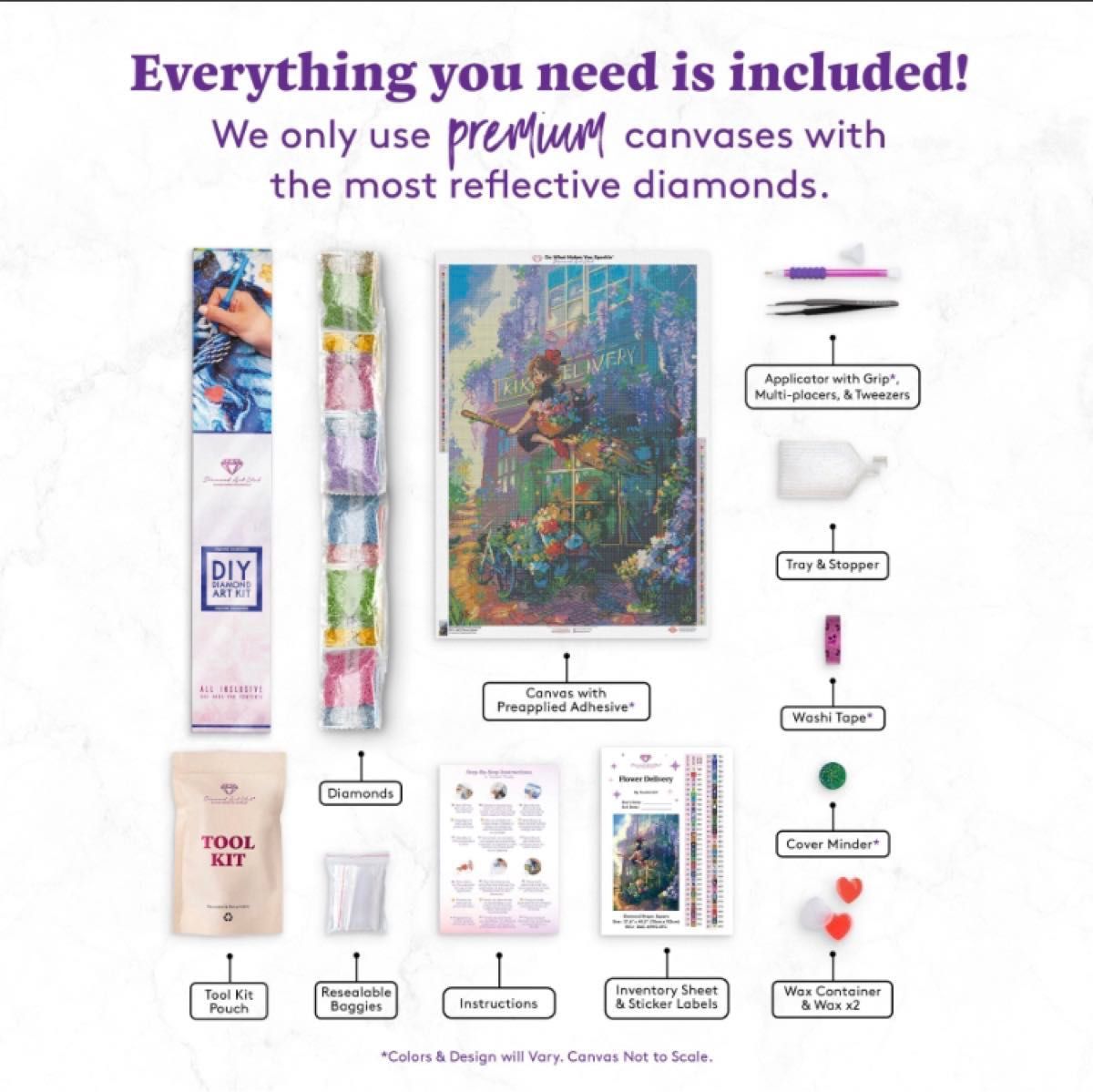 ダイヤモンドアートクラブ Flowerdelivery(v2)キット と Under ダイヤモンドアートクラブ Flowerdelivery(v2)キット と Under