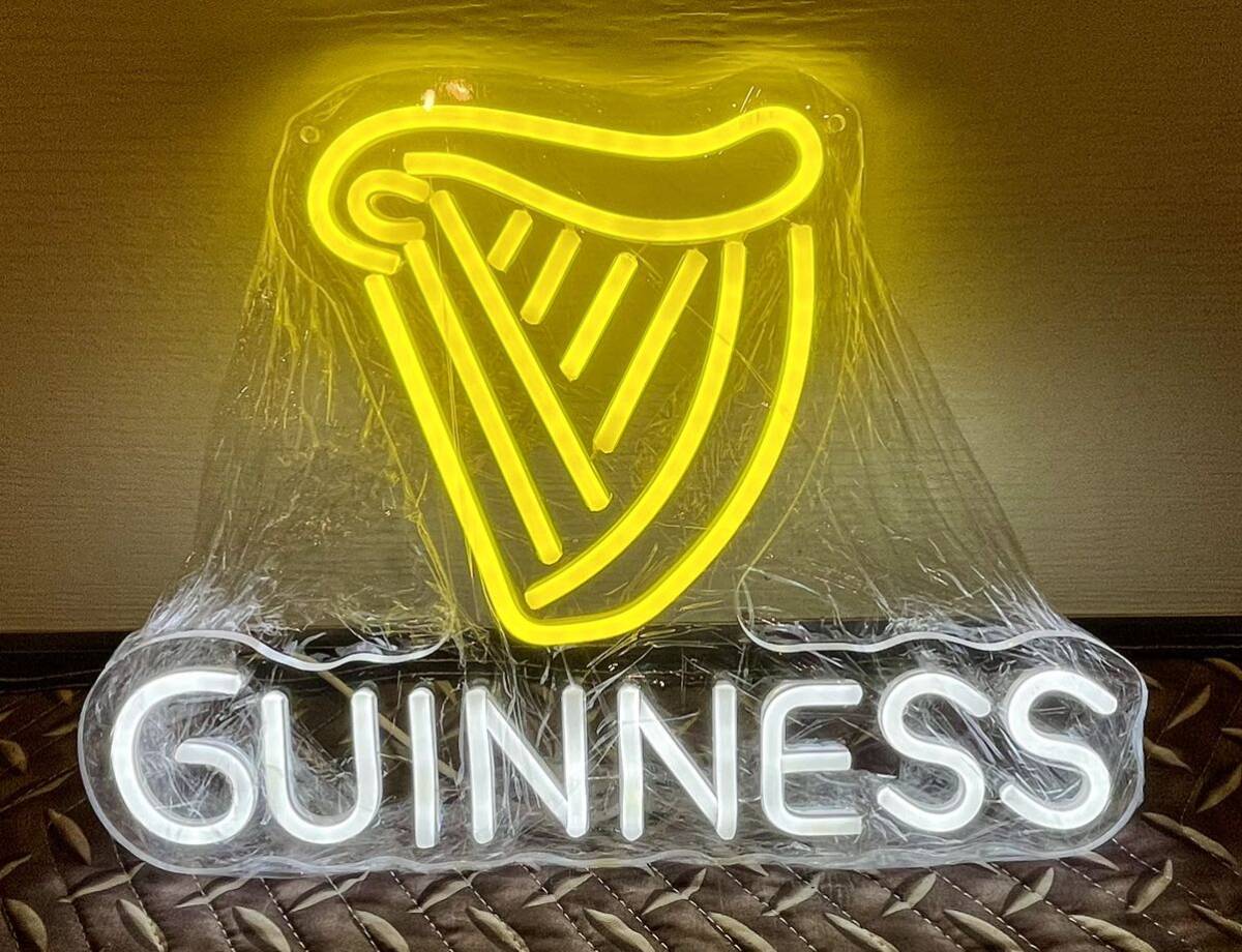 GUINNESS LEDネオンサイン ネオン看板 2色 USB電源 調光調整付 GUINNESS LEDネオンサイン ネオン看板 2色 USB電源 調光調整付