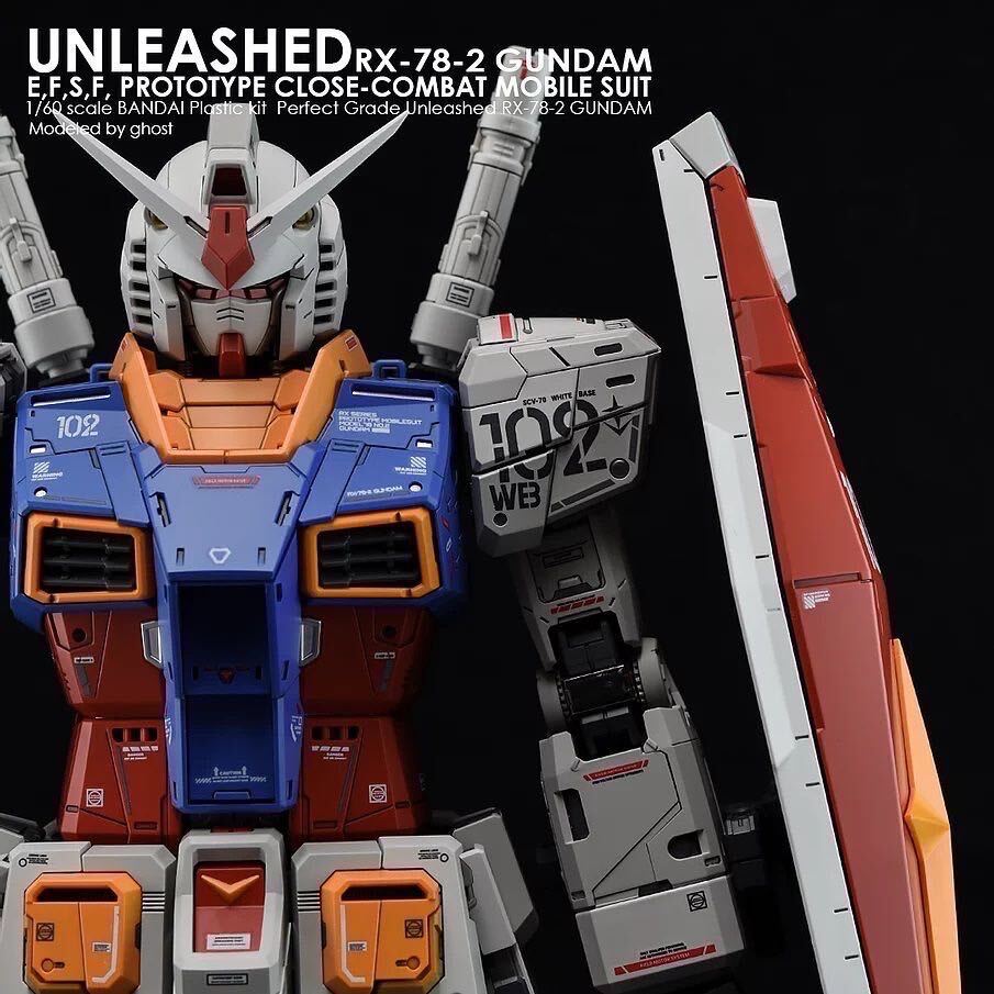 PG UNLEASHED 1/60 RX-78-2 ガンダム専用水転写式デカール3枚 PG UNLEASHED 1/60 RX-78-2 ガンダム専用水転写式デカール3枚