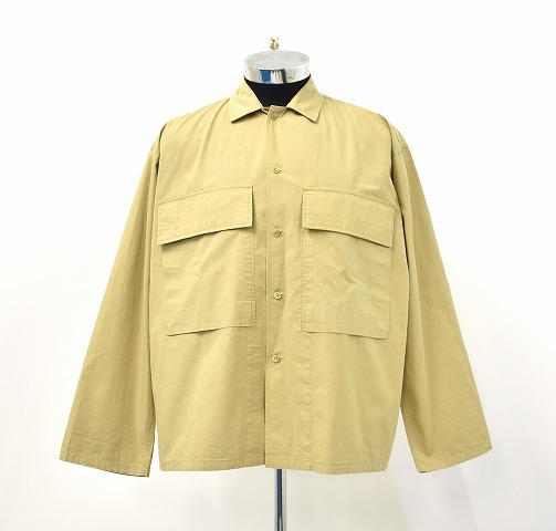 Graphpaper グラフペーパー STEVENSONS MILITARY SHIRT スティーブンソンズミリタリーシャツ 2 BEIGE GM191-50022 長袖_画像1