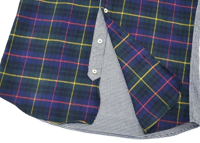 A (エィス) フランネルチェックシャツ DARK×GREEN CHECK 2 フランネル切替SHIRT 長袖シャツ ネルシャツ_画像4