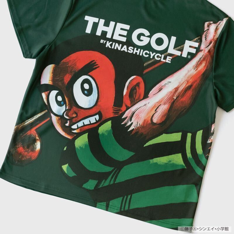 【L】即日発送/大人気/新品-KINASHI CYCLE GOLF モックネック（プロゴルファー猿カラー）木梨サイクル ゴルフ グリーン 木梨憲武