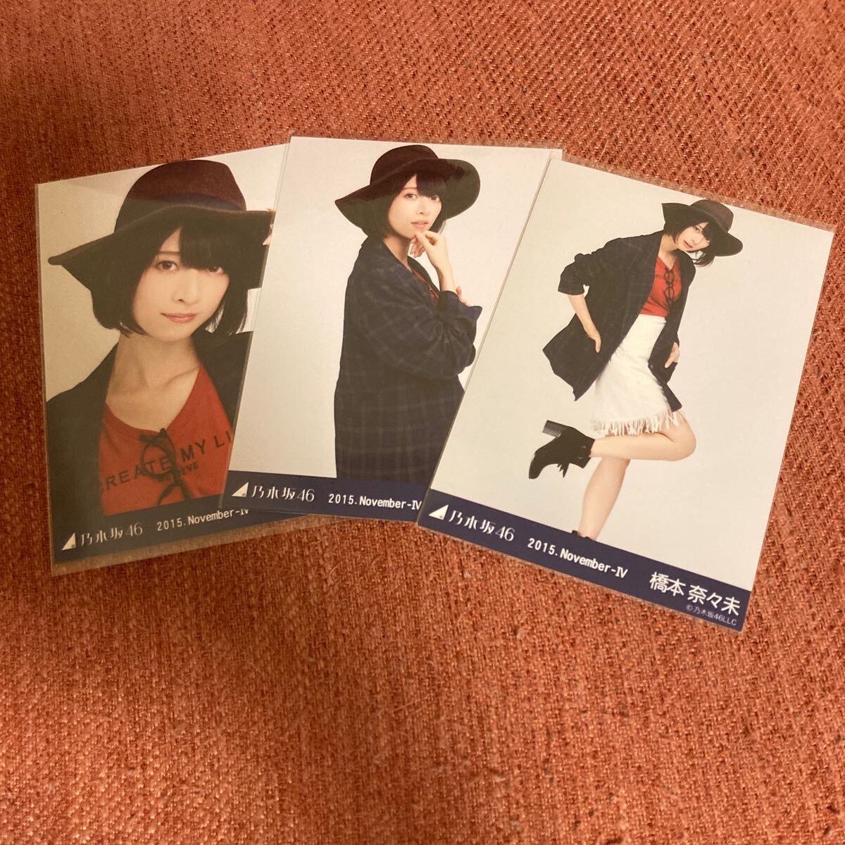 橋本奈々未 乃木坂46 2015 November Ⅳ スエード 3種コンプ 乃木坂46 橋本奈々未 生写真 2015 November-Ⅳ スエード コンプ