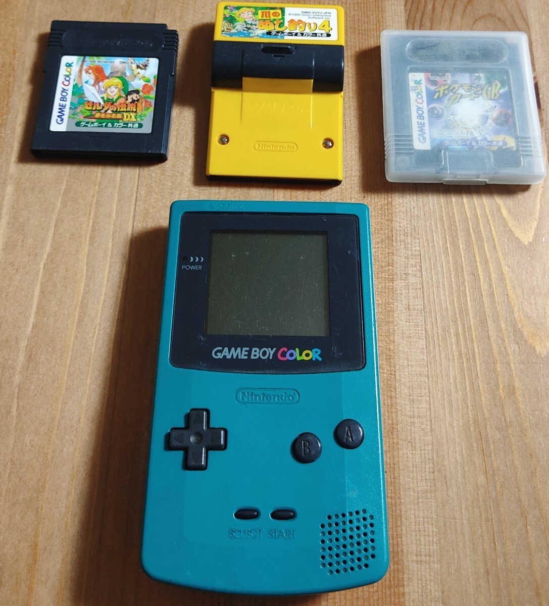 [ Game Boy цвет ]CGB-001 голубой игра машина корпус утиль nintendo Nintendo Nintendo soft 3 штук 