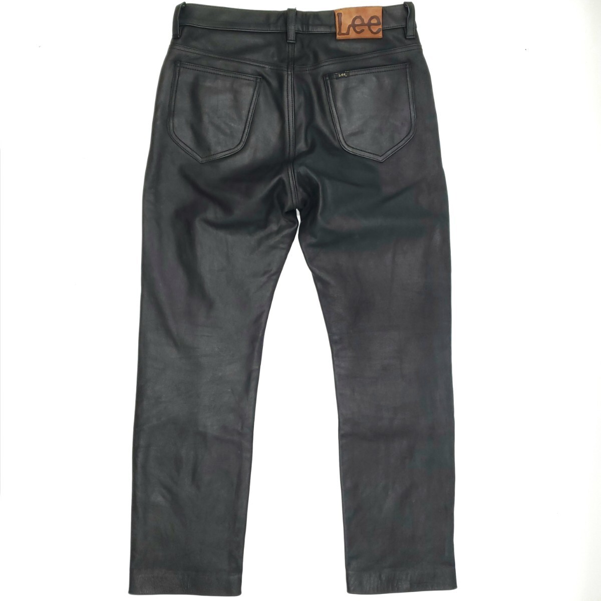 希少ビッグサイズ W34 Lee 肉厚牛革レザーパンツ黒メンズ本革 希少ビッグサイズ W34 Lee 肉厚牛革レザーパンツ黒メンズ本革