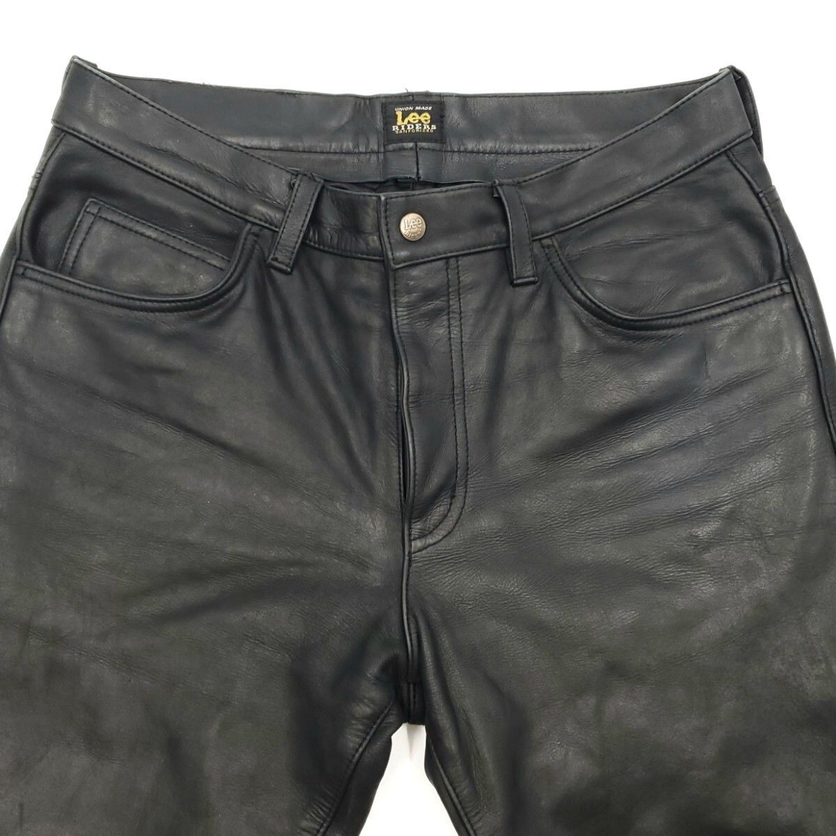 希少ビッグサイズ W34 Lee 肉厚牛革レザーパンツ黒メンズ本革 希少ビッグサイズ W34 Lee 肉厚牛革レザーパンツ黒メンズ本革
