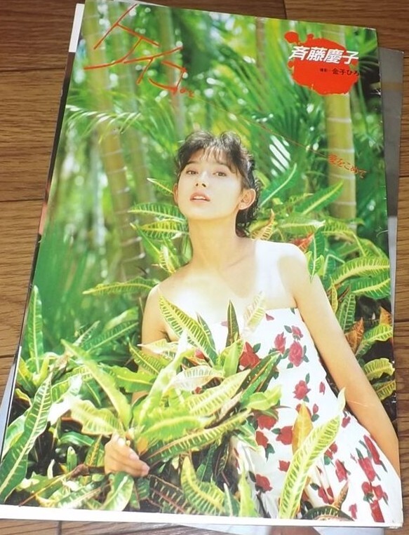 *80 period idol [ Saito Keiko ②] swimsuit 10 page cut pulling out postage 140 jpy 