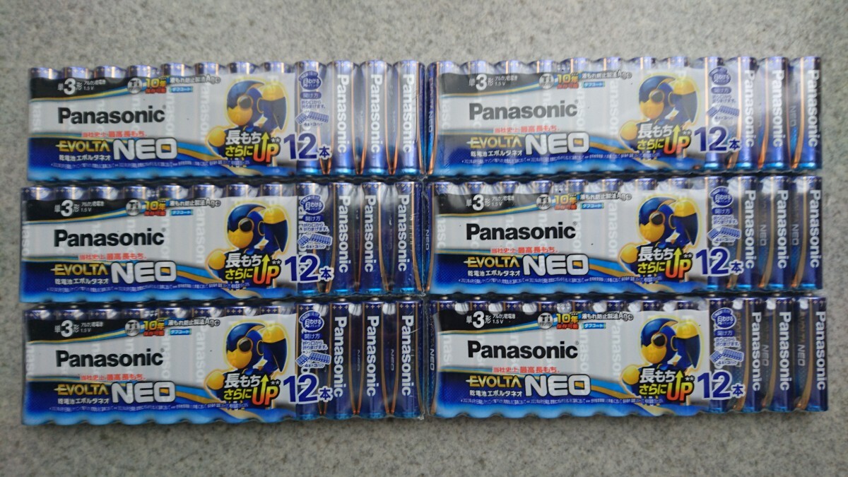 [ не использовался ] Panasonic одиночный 3 батарея evo ruta Neo щелочные батарейки всего 7 2 шт 