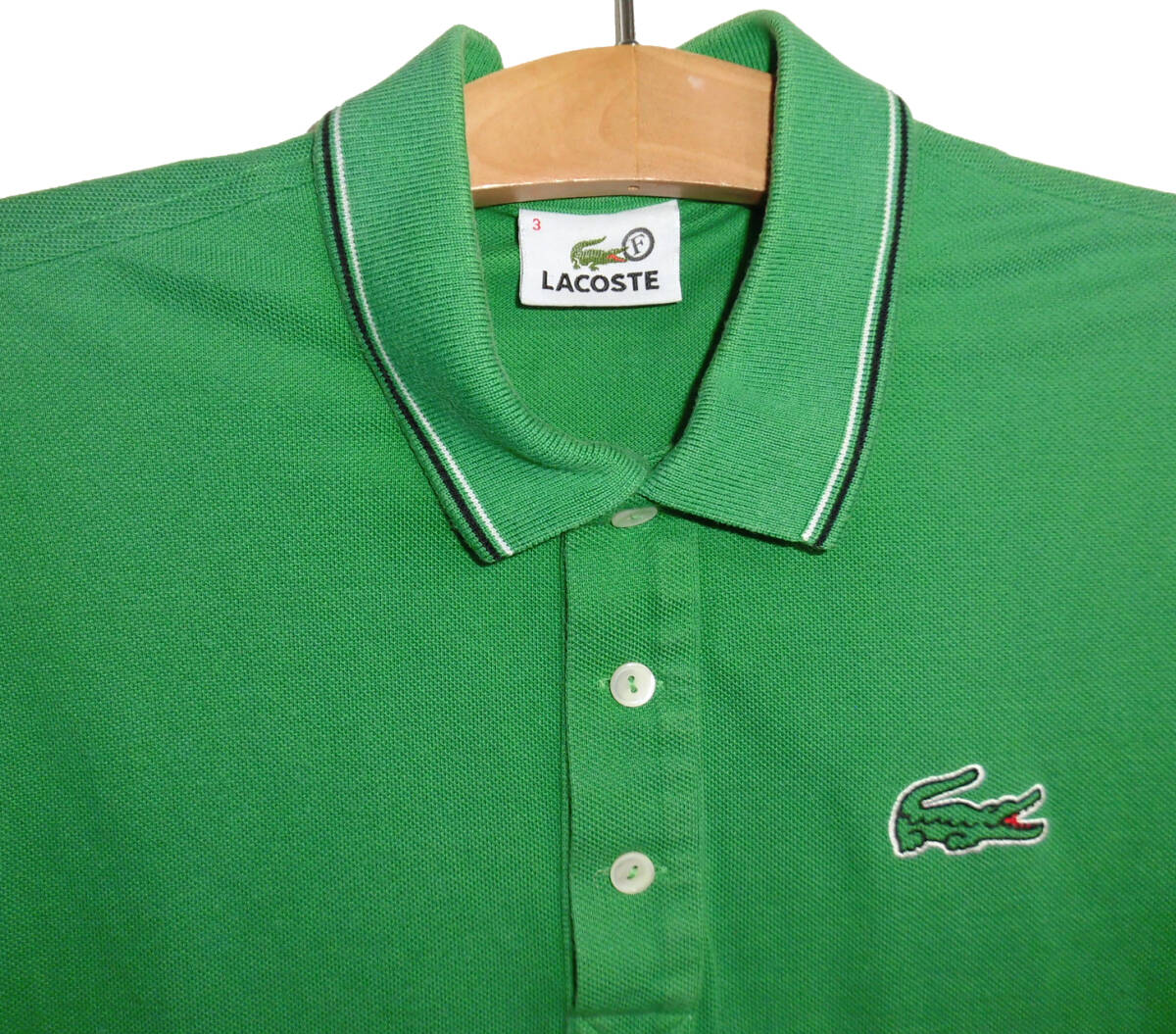 Й LACOSTE ラコステ デカワニ 鹿の子 ポロシャツ 3 PH910E Й LACOSTE ラコステ デカワニ 鹿の子 ポロシャツ 3 PH910E