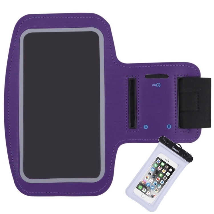  purple smartphone arm band arm holder smart phone running holder arm for airsoft 7 -inch till Iphone12 waterproof case 