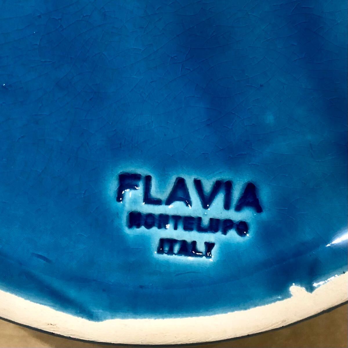 FLAVIA 灰皿 イタリア製 輸入雑貨 ブルー 陶器 雑貨 フラビア FLAVIA 灰皿 イタリア製 輸入雑貨 ブルー 陶器 雑貨 フラビア