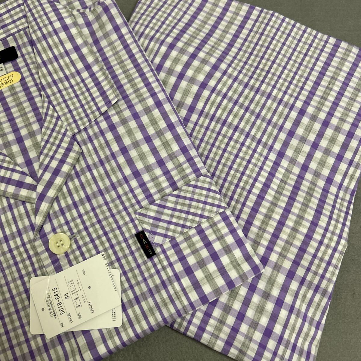 DAKS Dux пижама L хлопок 100% длинный рукав длина брюки передний открытие сделано в Японии 