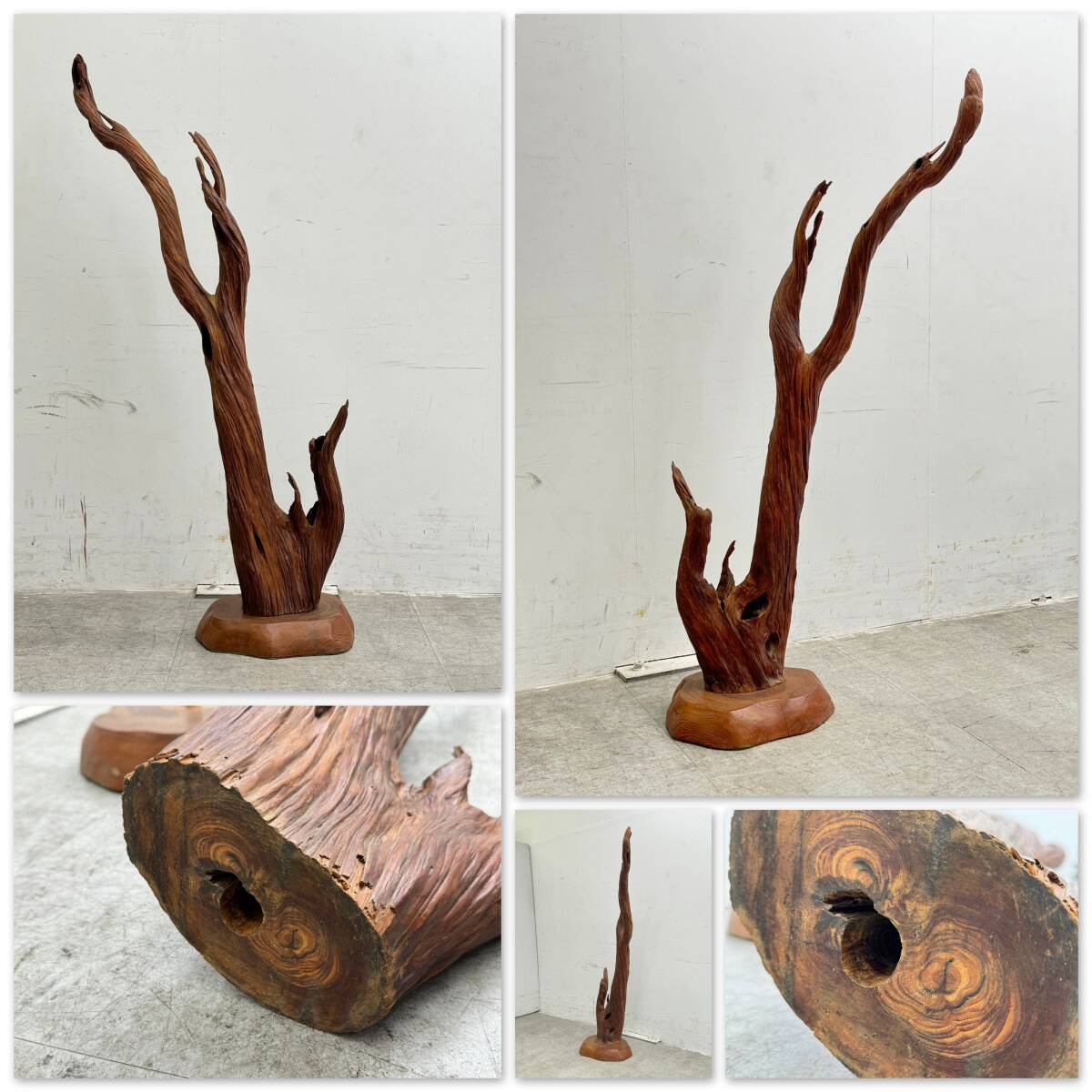 T824☆保管品☆屋久杉 希少 オブジェ 置物 天然木 木彫刻 無垢材 T824☆保管品☆屋久杉 希少 オブジェ 置物 天然木 木彫刻 無垢材
