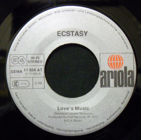 ECSTASY/Nobody But You C/W Love's Music_画像3