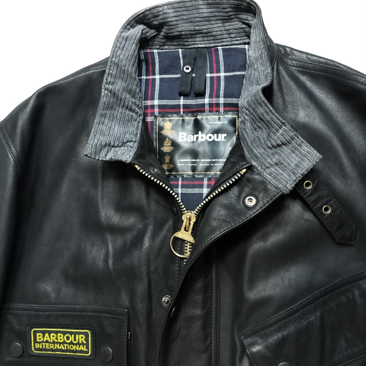 Special SAMPLE Barbour leather international L 英国製 ほぼ Special SAMPLE Barbour leather international L 英国製 ほぼ