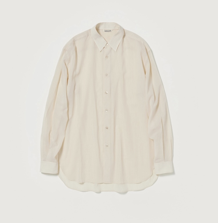 24ss AURALEE HARD TWIST FINX ORGANDY STRIPE SHIRT オーラリー 24ss AURALEE HARD TWIST FINX ORGANDY STRIPE SHIRT オーラリー